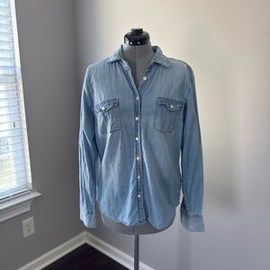 J. Crew Light Blue Chambray Skirt